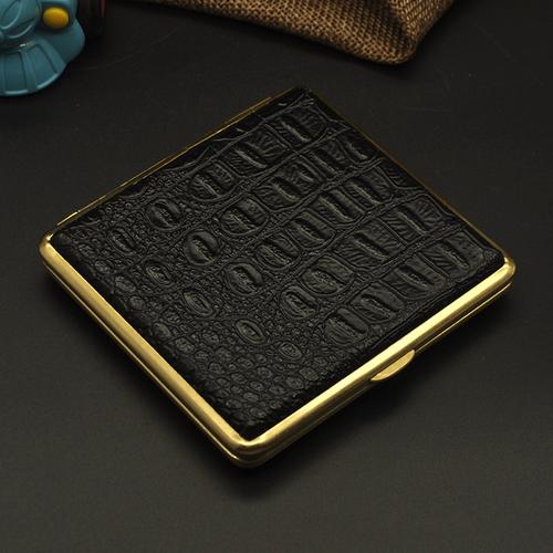 高档真皮香烟收纳盒(皮革烟盒)